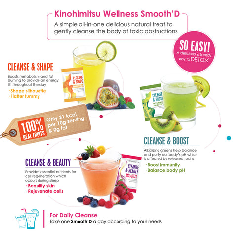 Wellness Smooth'D Cleanse & Shape 15's - Kinohimitsu Singapore 